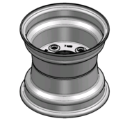 VLUKON Wheel rim: 7.00AX8 | 80/115/5 |Studhole Ø12,5 |Grey Aluminium