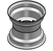 VLUKON Wheel rim: 7.00AX8 | 85/110/4 |Studhole Ø13 |Grey Aluminium