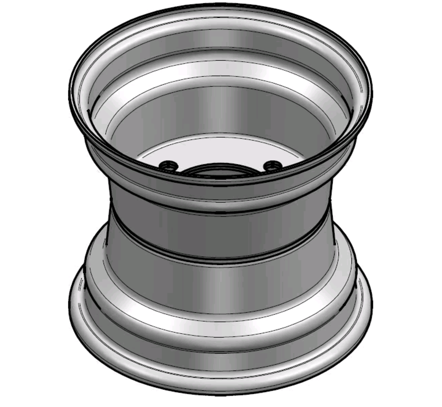 2.50 mm thick one piece welded RIM, diameter: 8 inch, width: 7.00 inch, pcd: 110mm & center bore: 85mm l 4  bolt holes