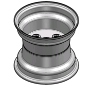 VLUKON Wheel rim: 7.00AX8 | 60/100/4 |Studhole Ø13,5 |Grey Aluminium