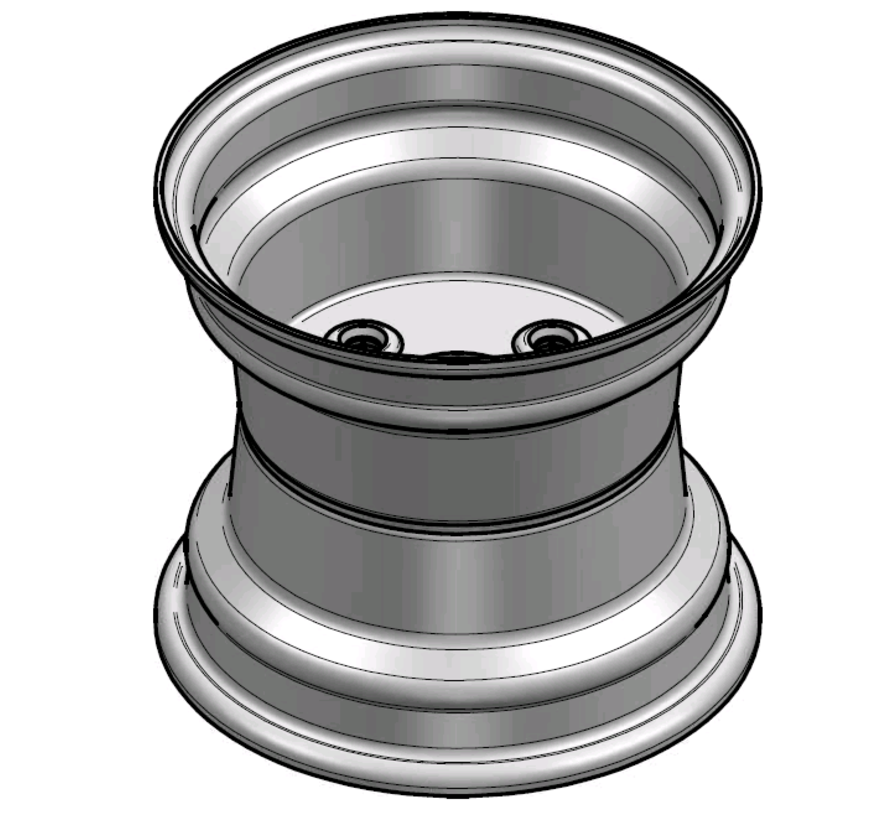 2.50 mm thick one piece welded RIM, diameter: 8 inch, width: 7.00 inch, pcd: 100mm & center bore: 60mm l 4 Raised bolt holes