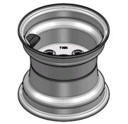 VLUKON Wheel rim: 7.00AX8 | 60/100/4 |Studhole Ø13,5 |Grey Aluminium