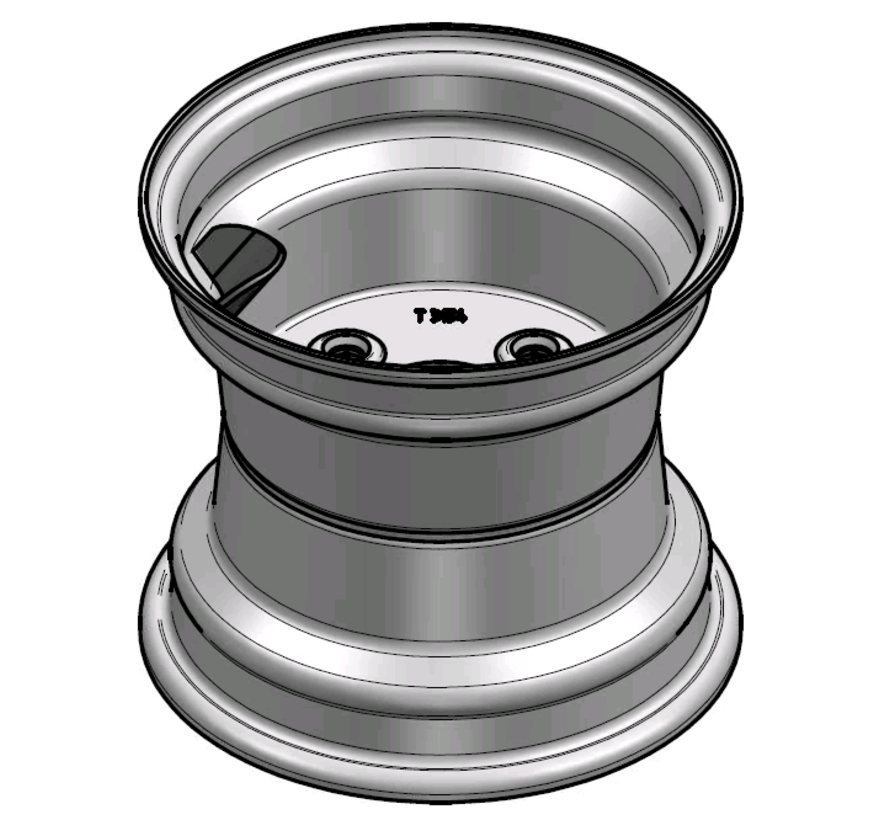 2.50 mm thick one piece welded RIM, diameter: 8 inch, width: 7.00 inch, pcd: 100mm & center bore: 60mm l 4 Raised bolt holes