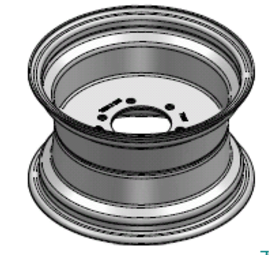 3.00 mm thick one piece welded RIM, diameter: 12 inch, width: 7.00 inch, pcd: 120mm & center bore: 90mm l 6  bolt holes