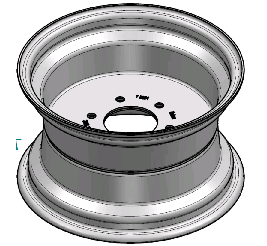 3.00 mm thick one piece welded RIM, diameter: 12 inch, width: 7.00 inch, pcd: 120mm & center bore: 80mm l 6  bolt holes
