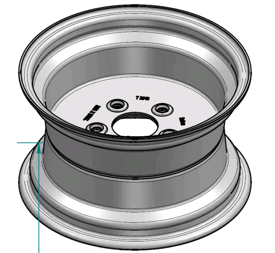 3.00 mm thick one piece welded RIM, diameter: 12 inch, width: 7.00 inch, pcd: 112mm & center bore: 67mm l 5 Raised bolt holes