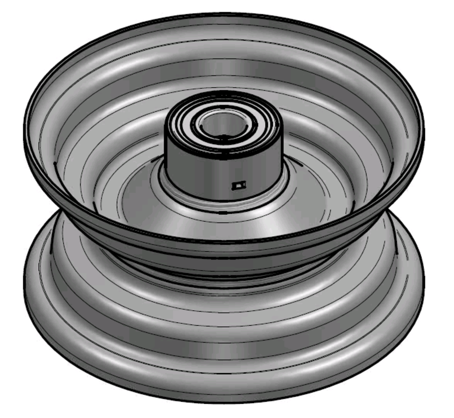 1.75 mm thick one piece welded RIM, diameter: 6 inch, width: 2.50 inch, bearing in hub: