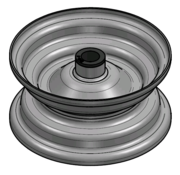 VLUKON Wheel rim: 2.50X6 |fitting length: 80mm | Alxe hole 20mm |Grey Aluminium