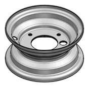 VLUKON Wheel rim: 2.50X6 | 60/90/4 |Studhole Ø8,5 |Grey Aluminium