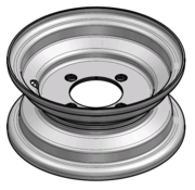 VLUKON Wheel rim: 2.50X6 | 52,5/70/4 |Studhole Ø11,6 |Grey Aluminium