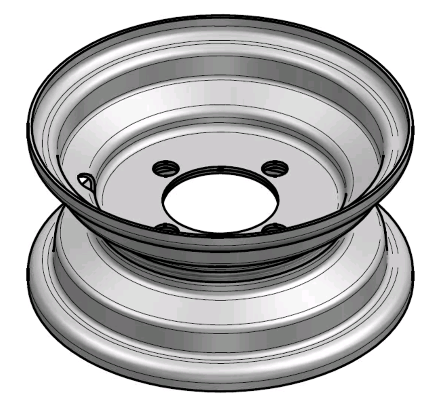 1.75 mm thick one piece welded RIM, diameter: 6 inch, width: 2.50 inch, pcd: 70mm & center bore: 52,5mm l 4  bolt holes