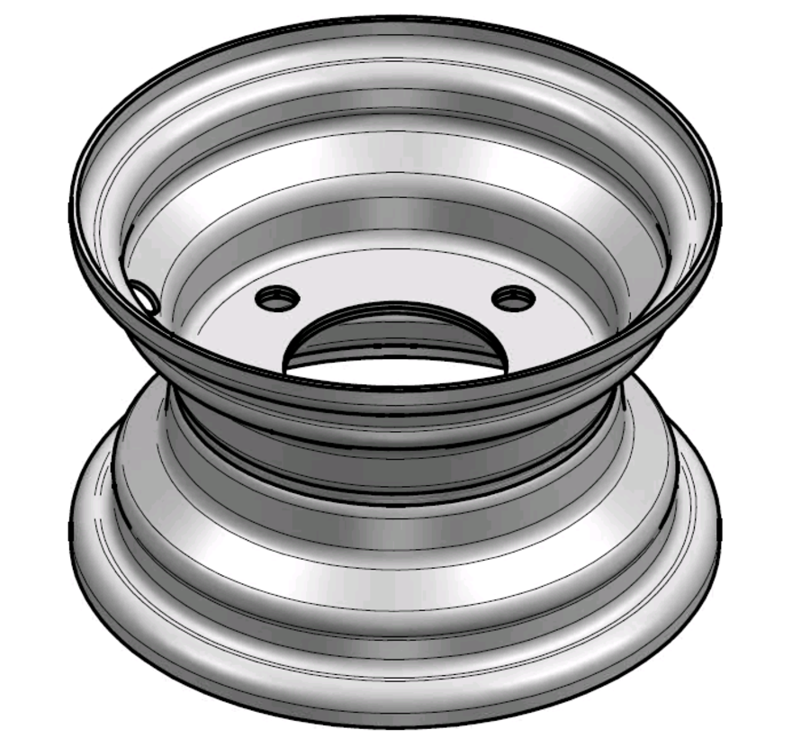 1.75 mm thick one piece welded RIM, diameter: 6 inch, width: 3.50 inch, pcd: 90mm & center bore: 60mm l 4  bolt holes