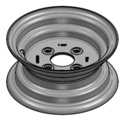 VLUKON Wheel rim: 4.00EX9 | 58,5/98/4 |Studhole Ø13,5 |Grey Aluminium