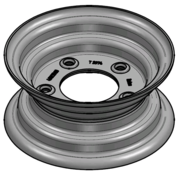 VLUKON Wheel rim: 4.00EX9 | 94/140/5 |Studhole Ø14 |Red