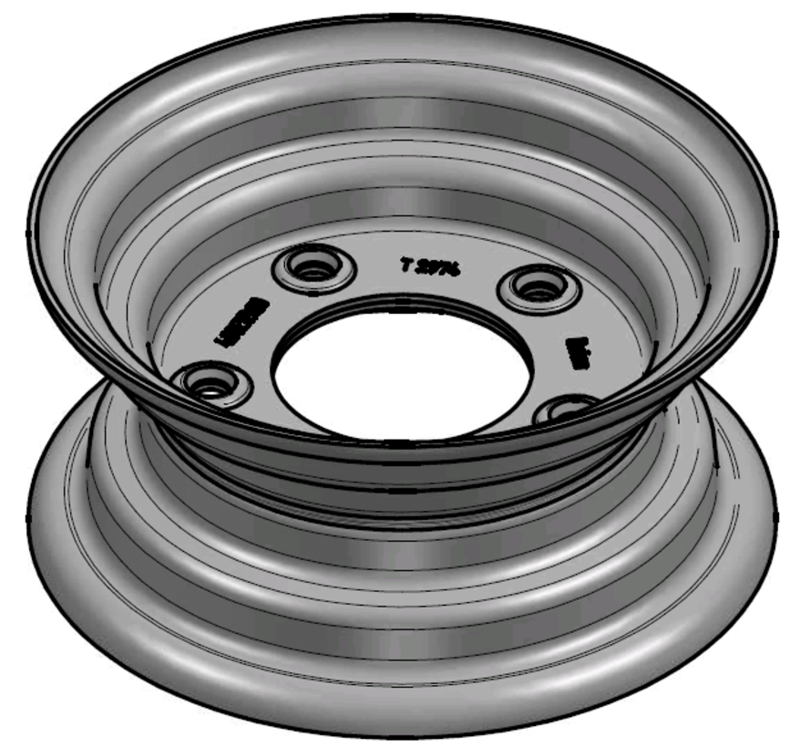 3.00 mm thick one piece welded RIM, diameter: 9 inch, width: 4.00 inch, pcd: 140mm & center bore: 94mm l 5 Raised bolt holes