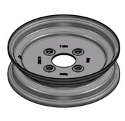 VLUKON Wheel rim: _2.50X | 85/115/4 |Studhole Ø13,5 |Grey Aluminium