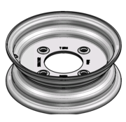 VLUKON Wheel rim: 3.50BX10 | 95/139,7/4 |Studhole Ø13,7 |Grey Aluminium