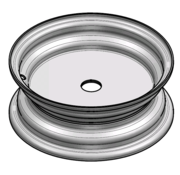 VLUKON Wheel rim: 3.50BX10 |fitting length: mm | Alxe hole mm |Grey Aluminium