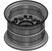 VLUKON Wheel rim: 6.00E-9 | 94/140/5 |Studhole Ø18,5 |Black