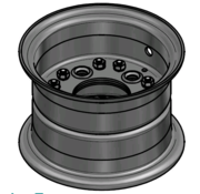 VLUKON Wheel rim: 6.00E-9 | 94/140/5 |Studhole Ø18,5 |Black