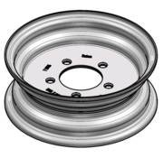 VLUKON Wheel rim: 3.50BX10 | 80/114,3/5 |Studhole Ø13 |Yellow John Deer
