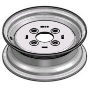 VLUKON Wheel rim: 3.50BX10 | 60/100/4 |Studhole Ø13,5 |Red