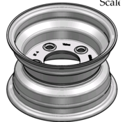 VLUKON Wheel rim: 6.00IX10 | 94/140/4 |Studhole Ø18,5 |Vermillion