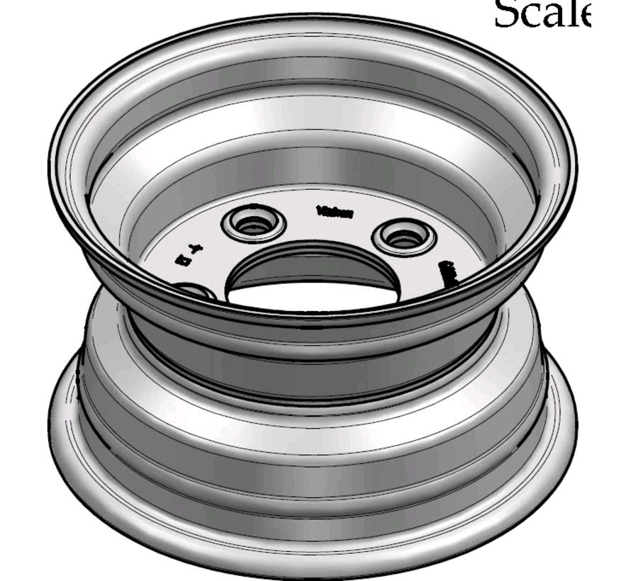 4.00 mm thick one piece welded RIM, diameter: 10 inch, width: 6.00 inch, pcd: 140mm & center bore: 94mm l 4 Raised bolt holes