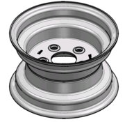 VLUKON Wheel rim: 6.00IX10 | 67/112/5 |Studhole Ø15 |Grey Aluminium