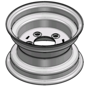 VLUKON Wheel rim: 6.00IX10 | 80/115/5 |Studhole Ø15 |Black