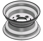 VLUKON Wheel rim: 6.00IX10 | 80/115/5 |Studhole Ø15 |Red