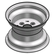 VLUKON Wheel rim: 7.00IX10 | 60/100/4 |Studhole Ø15 |Grey Aluminium