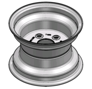 VLUKON Wheel rim: 7.00IX10 | 68/112/5 |Studhole Ø15 |Grey Aluminium