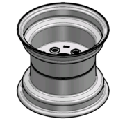 VLUKON Wheel rim: 8.50IX10 | 67/112/5 |Studhole Ø15 |Grey Aluminium