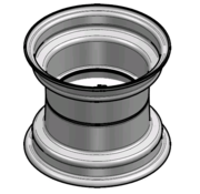 VLUKON Wheel rim: 8.50IX10 | 71,6/114,3/5 |Studhole Ø18,5 |Anthracite Metallic