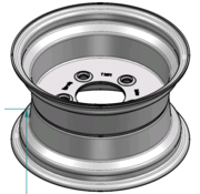 VLUKON Wheel rim: 7.00JAX12 | 94/140/5 |Studhole Ø18,5 |Grey Aluminium