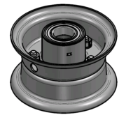 VLUKON Wheel rim: 2.10-4 |fitting length: 75mm | Alxe hole 25mm |Red