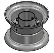 VLUKON Wheel rim: 2.50C-4 |fitting length: 75mm | Alxe hole mm |Blank