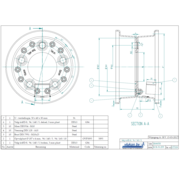 VLUKON Wheel rim: 4.40D-8 | 94/140/5 |Studhole Ø18,5 |Grey Aluminium