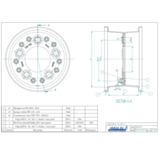 VLUKON Wheel rim: 4.40D-8 | 94/140/5 |Studhole Ø18,5 |Grey Aluminium