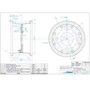 VLUKON Wheel rim: 4.40D-8 | 85/130/4 |Studhole Ø18,5 |Red