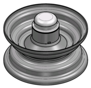 VLUKON Wheel rim: 2.50X6 |fitting length: 80mm | Alxe hole 25mm |Grey Aluminium