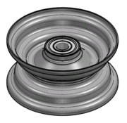 VLUKON Wheel rim: 2.50X6 |fitting length: 60mm | Alxe hole 20mm |Red