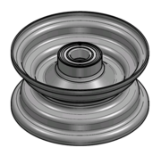 VLUKON Wheel rim: 2.50X6 |fitting length: 75mm | Alxe hole 25mm |Grey Aluminium