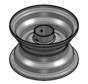 1.75 mm thick one piece welded RIM, diameter: 6 inch, width: 3.50 inch, bearing in hub: