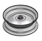 VLUKON Wheel rim: 2.50AX8 |fitting length: 75mm | Alxe hole mm |Grey Aluminium