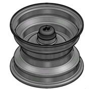 VLUKON Wheel rim: 5.50AX8 |fitting length: 77mm | Alxe hole 25mm |Grey Aluminium