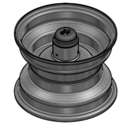 VLUKON Wheel rim: 5.50AX8 |fitting length: 72mm | Alxe hole 25mm |Red