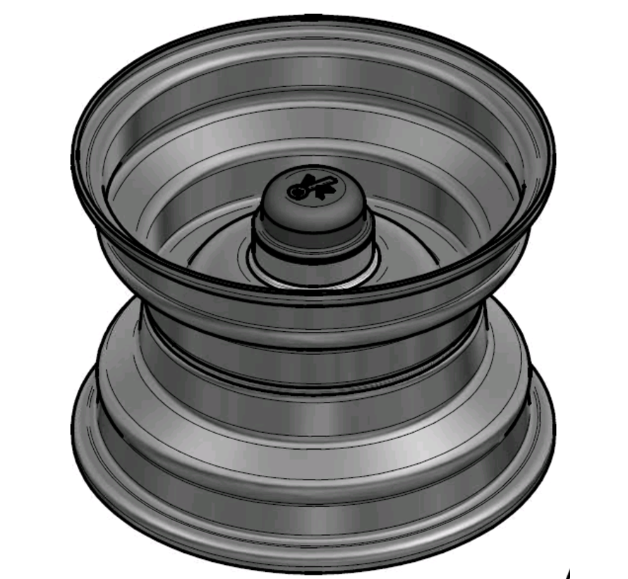 2.50 mm thick one piece welded RIM, diameter: 8 inch, width: 5.50 inch, bearing in hub: 6205-2RS