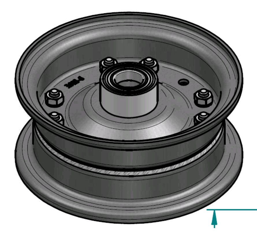 4.00 mm thick two piece divided rim | diameter: 8 inch | width: 3.00 inch | bearing in hub: 6006-2RS